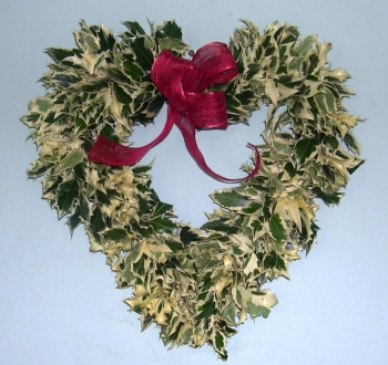 White Holly Heart
